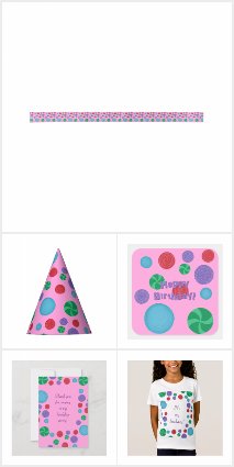 Colorful Polka Dots Birthday Collection