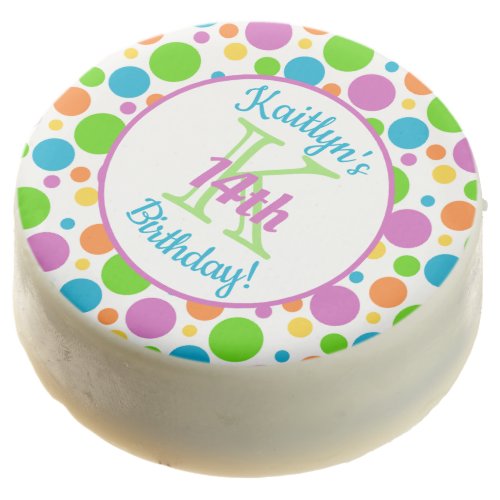 Colorful Polka Dots  Birthday Party Favor Cookies