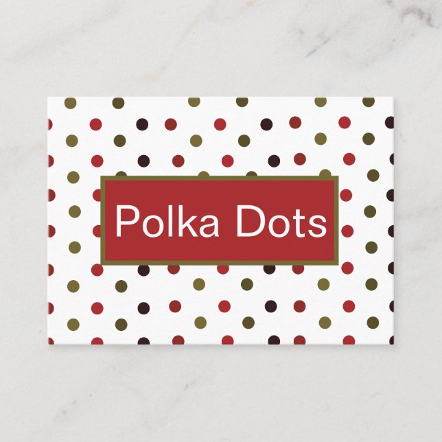 Colorful Polka Dots  Business Card (Front)
