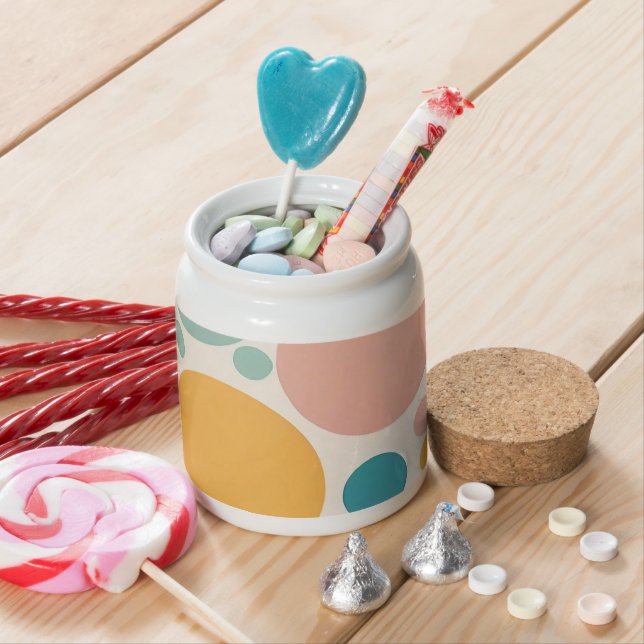 Colorful Polka Dots Candy Jar (In Situ)