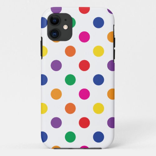 Colorful Polka Dots iPhone 11 Case