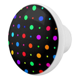 Colorful Polka Dots Ceramic Knob