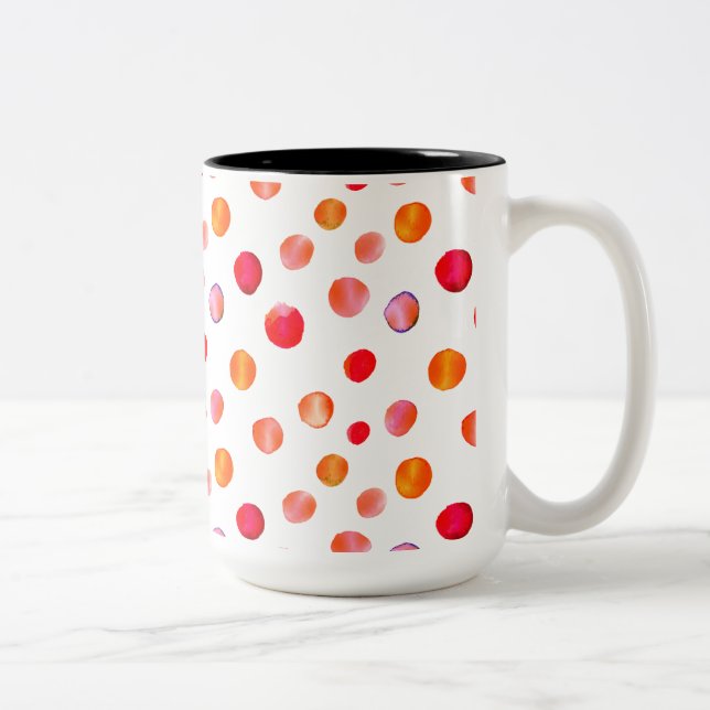colorful polka dots coffee Mug  (Right)