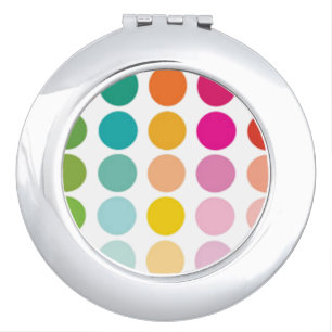 Colorful Polka Dots Compact Mirror