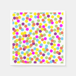 Colorful Polka-Dots Confetti Pattern Paper Napkins