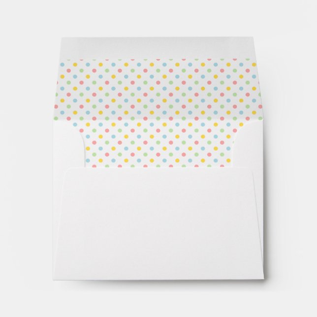 Colorful polka dots envelope liner designs (Back (Bottom))