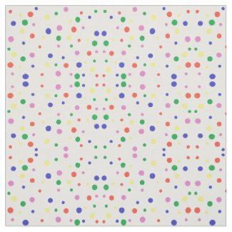 Colorful Polka Dots Geometric Pattern Fabric