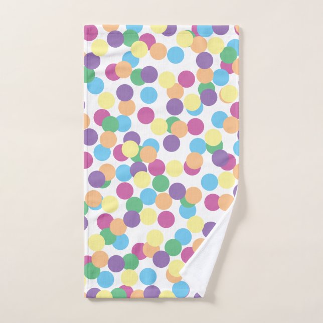 Colorful Polka-Dots Hand Towel (Hand Towel)