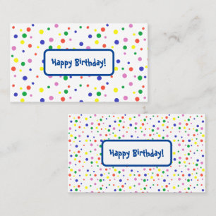 Colorful Polka Dots, Happy Birthday Tags