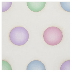 Colorful Polka Dots in Distressed Pastels (large) Fabric