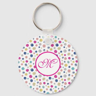 colorful polka dots keychain