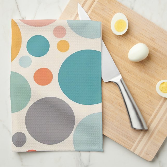 Colorful Polka Dots Kitchen Towel (Quarter Fold)