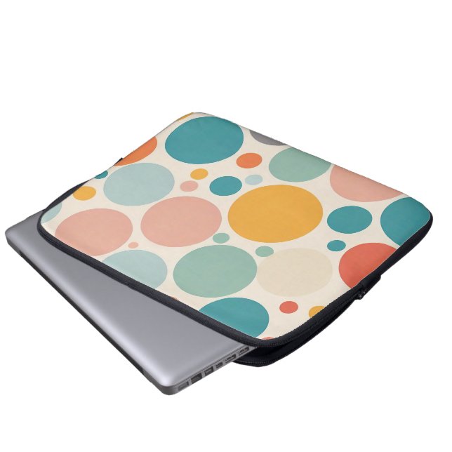 Colorful Polka Dots Laptop Sleeve (Front Bottom)