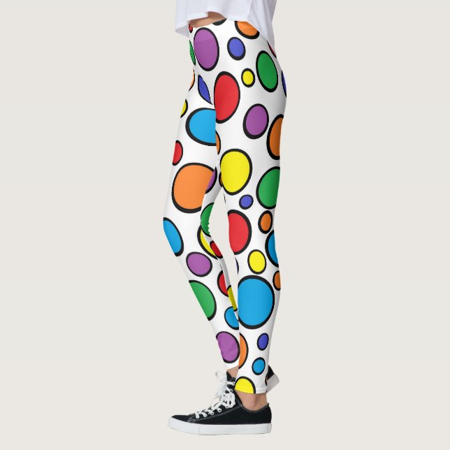 Colorful Polka Dots Leggings (Left)