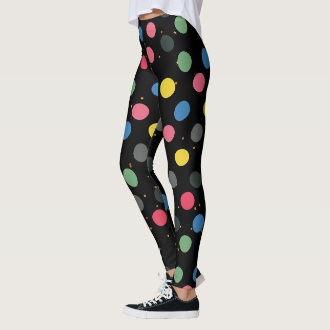 Colorful Polka Dots Leggings (Left)