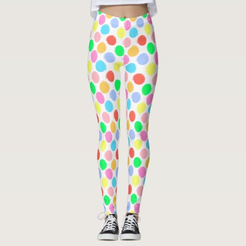 Colorful Polka Dots Leggings