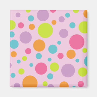 Colorful Polka Dots Magnet