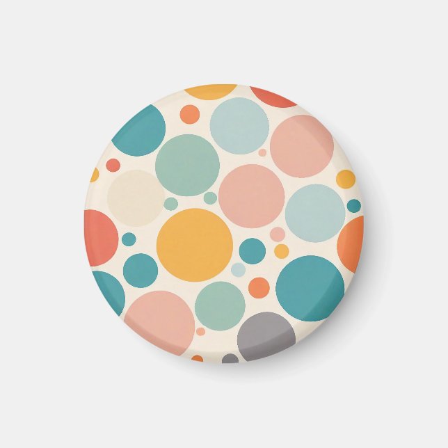 Colorful Polka Dots Magnet (Front)
