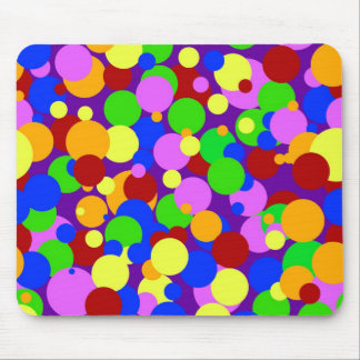 Colorful Polka Dots Mouse Pad