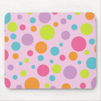 Colorful Polka Dots Mousepad