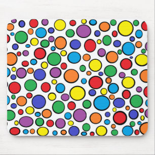 Colorful Polka Dots Mousepad