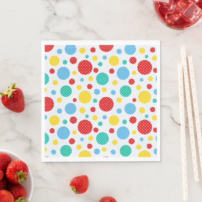 Colorful Polka Dots Napkins (Insitu)