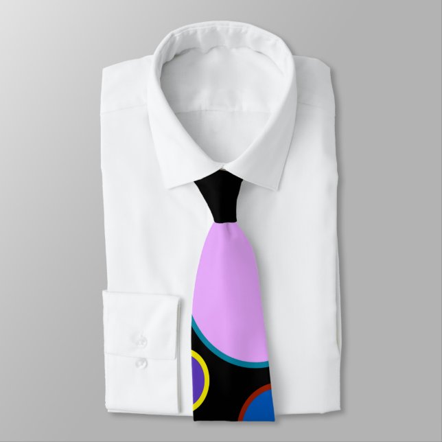 Colorful Polka Dots Neck Tie (Tied)