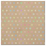 Colorful Polka Dots On Faux Kraft Paper Background Fabric