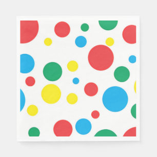 Colorful Polka Dots Paper Napkins; Choose Size Napkins