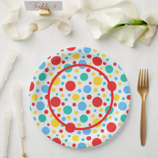 Colorful Polka Dots  Paper Plates