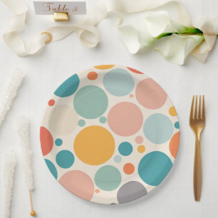 Colorful Polka Dots Paper Plates