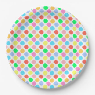 Colorful Polka Dots Paper Plates