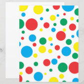 Colorful Polka Dots Paper Sheets (Front/Back)