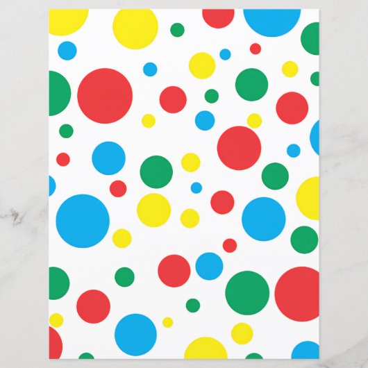 Colorful Polka Dots Paper Sheets (Front)