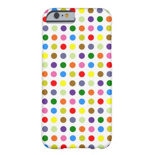 Colorful Polka Dots Pattern 2 Barely There iPhone 6 Case