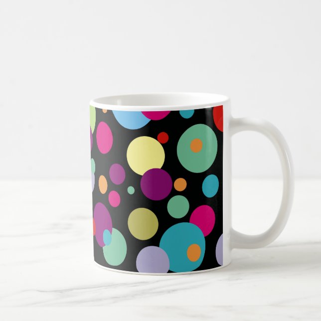 Colorful Polka Dots Pattern Coffee Mug (Right)