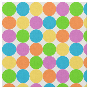 Colorful Polka Dots Pattern Fabric