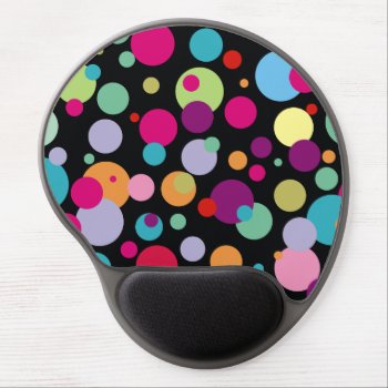 Colorful Polka Dots Pattern Gel Mouse Pad by RosaAzulStudio at Zazzle