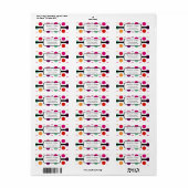 Colorful Polka Dots Pattern Label (Full Sheet)