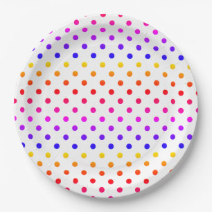Colorful Polka Dots pattern Paper Plates