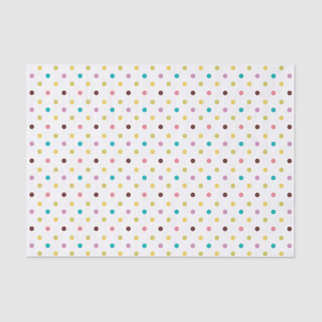 Colorful Polka Dots Pattern Tissue Paper (Front)