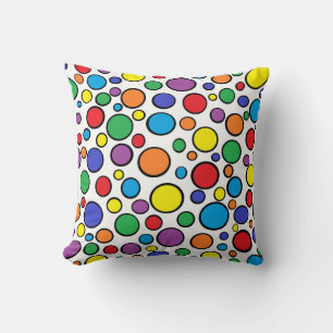 Colorful Polka Dots Pillow