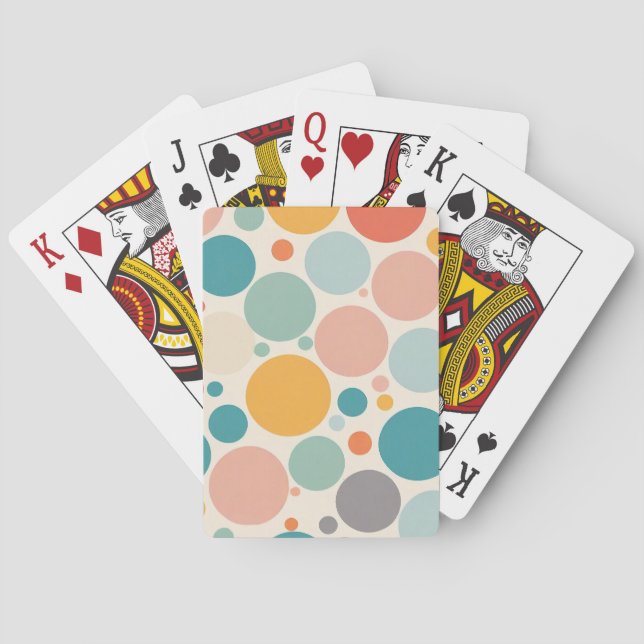 Colorful Polka Dots Poker Cards (Back)