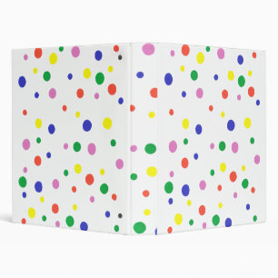 Colorful Polka Dots School Binders