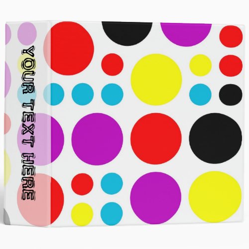 Colorful polka dots seamless graphic design binder