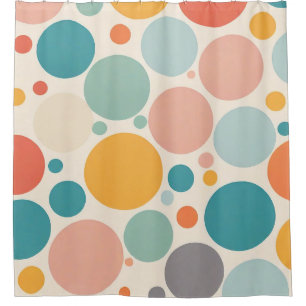 Colorful Polka Dots Shower Curtain