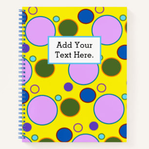 Colorful Polka Dots Spiral Notebook