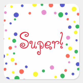 Colorful Polka Dots Super Achievement Stickers