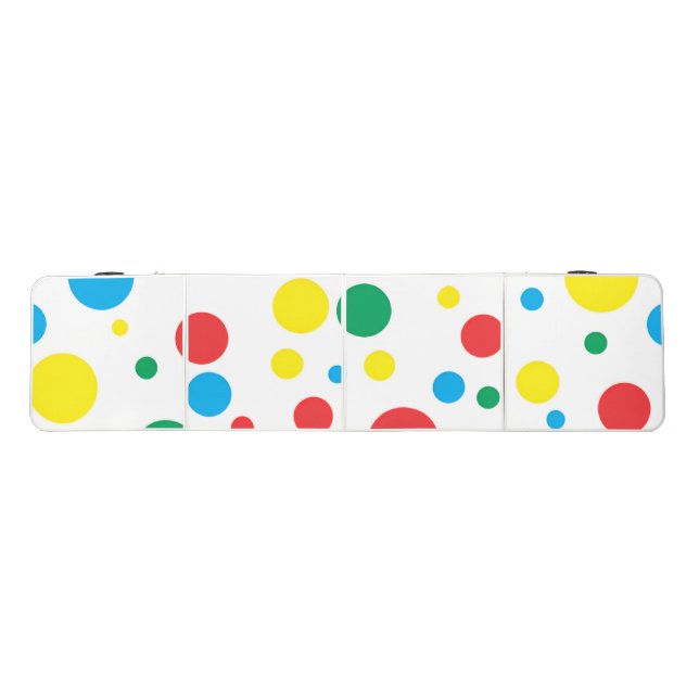 Colorful Polka Dots Tailgate Ping Pong Beer Table (Top)