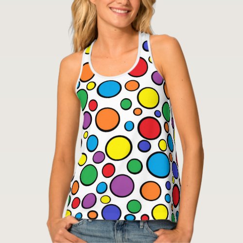 Colorful Polka Dots Tank Top